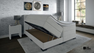 Boxspring Angelina stof Board 167 Zinc