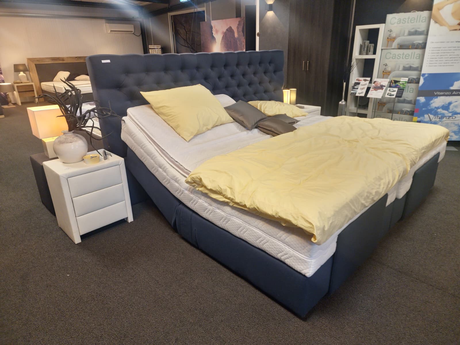 240 x 200 Boxspring - Luca R. Blue 47 - Afbeelding 2